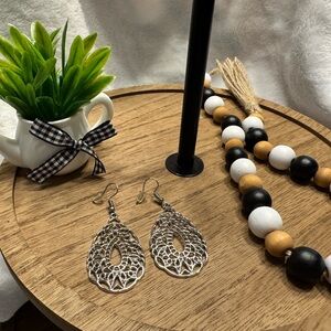 Elegant Silver Teardrop Earrings